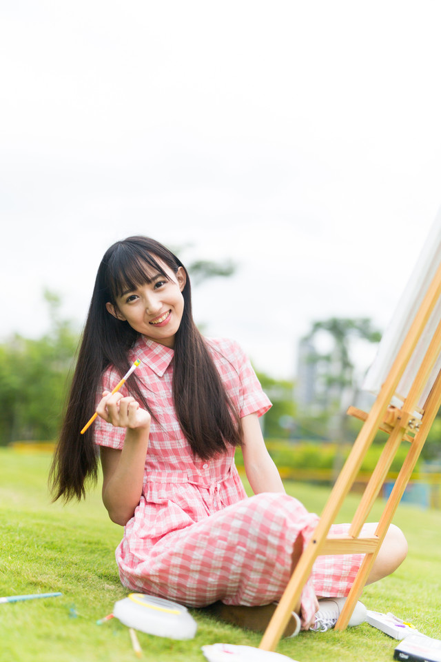 黑色内衣性感美女室内写真 