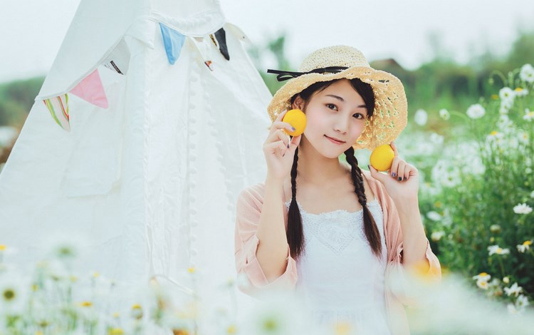 日本少女偶像一色杏子学生制服摄影图片 