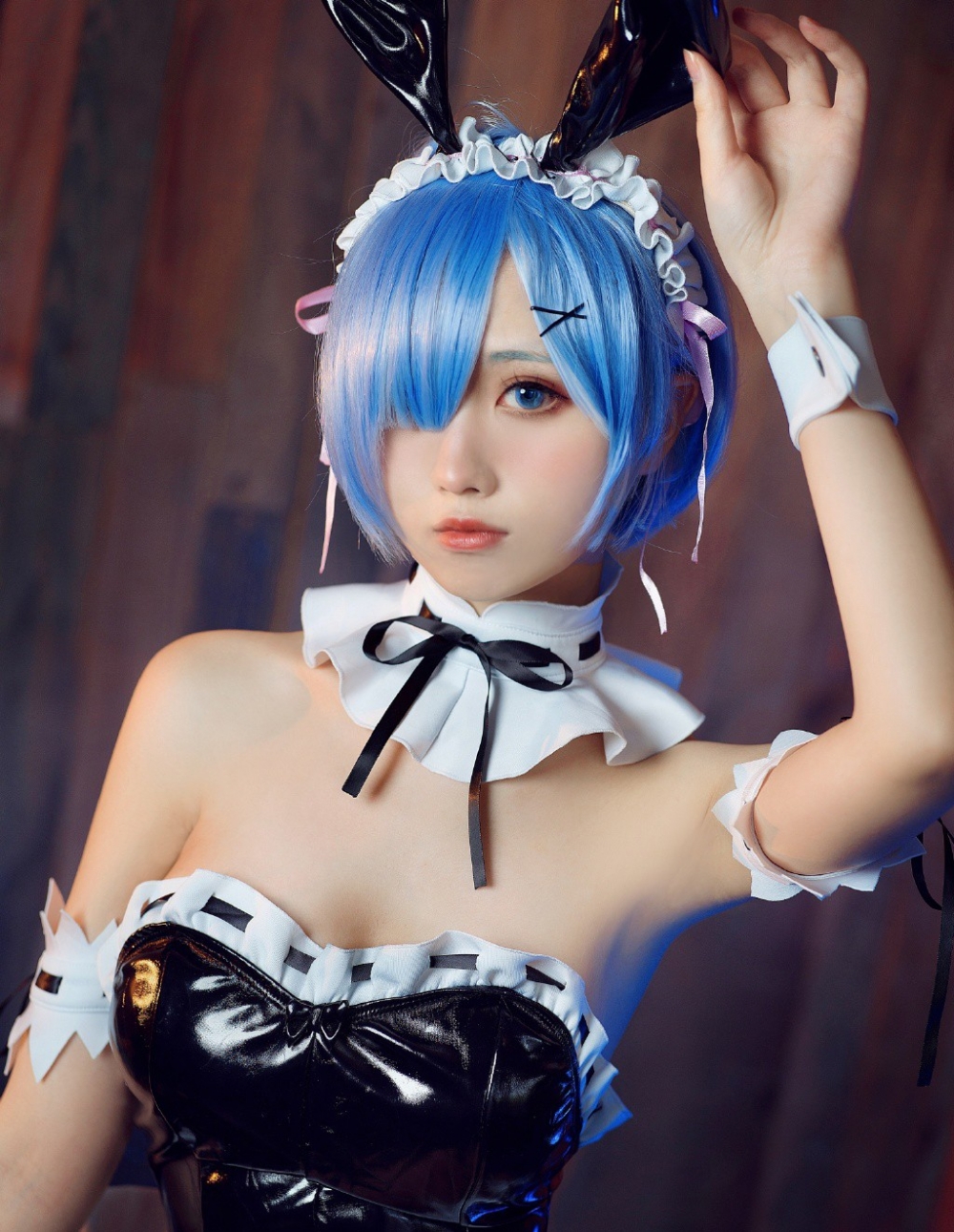 兔女郎女仆蕾姆cosplay性感写真 