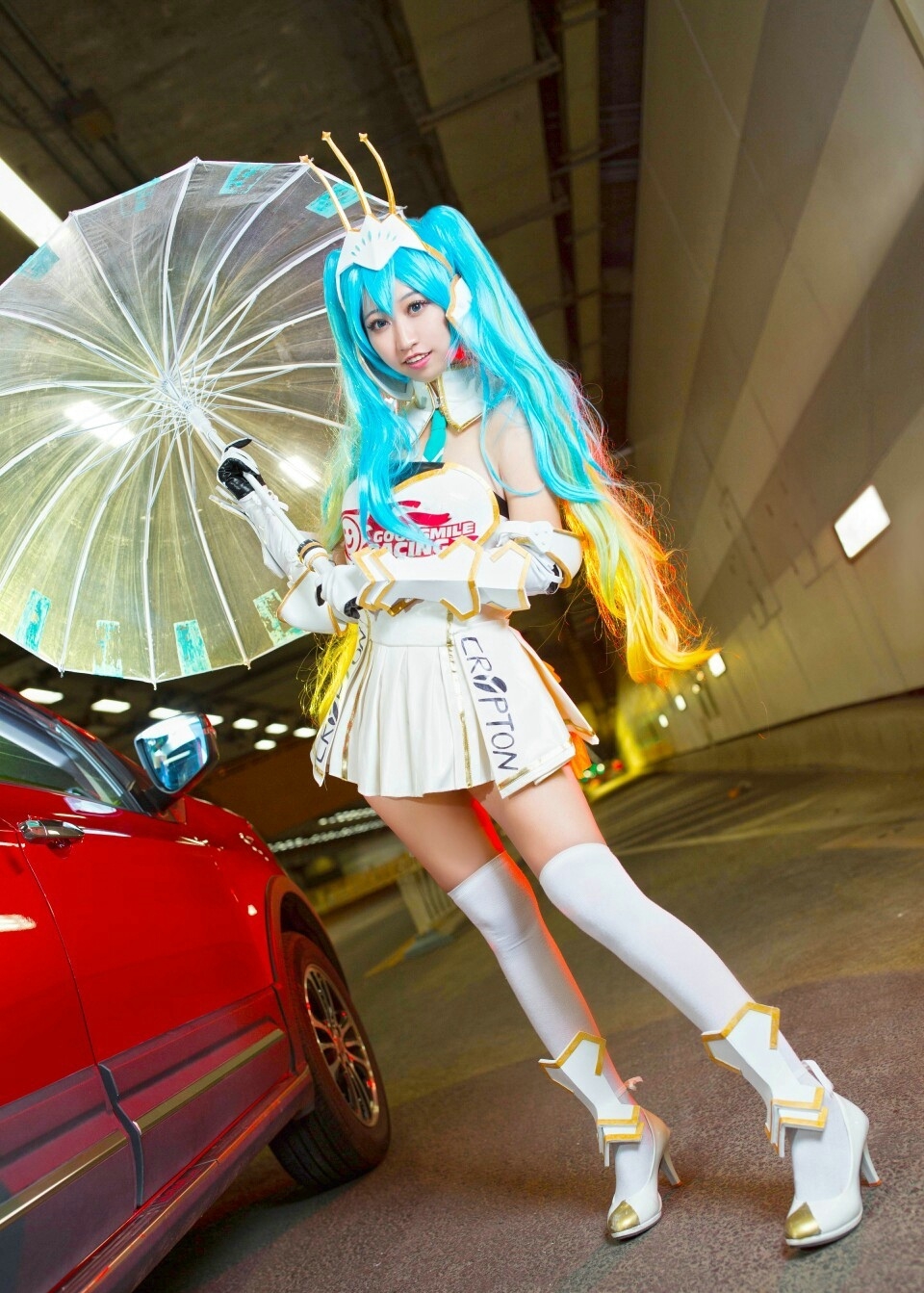 初音未来MIKU赛车娘cosplay写真正片 