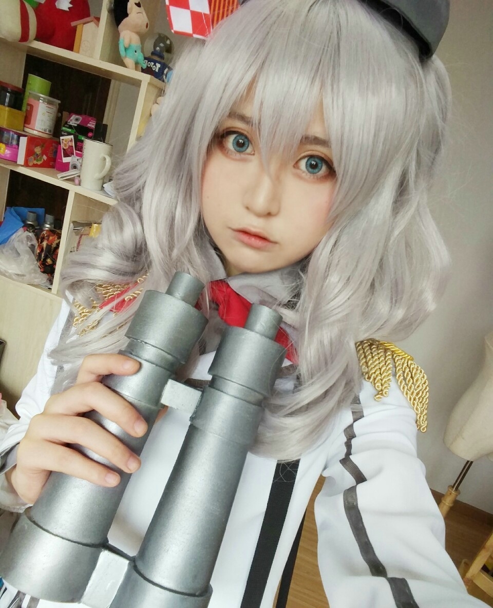 《舰队Collection》鹿岛cosplay自拍照 