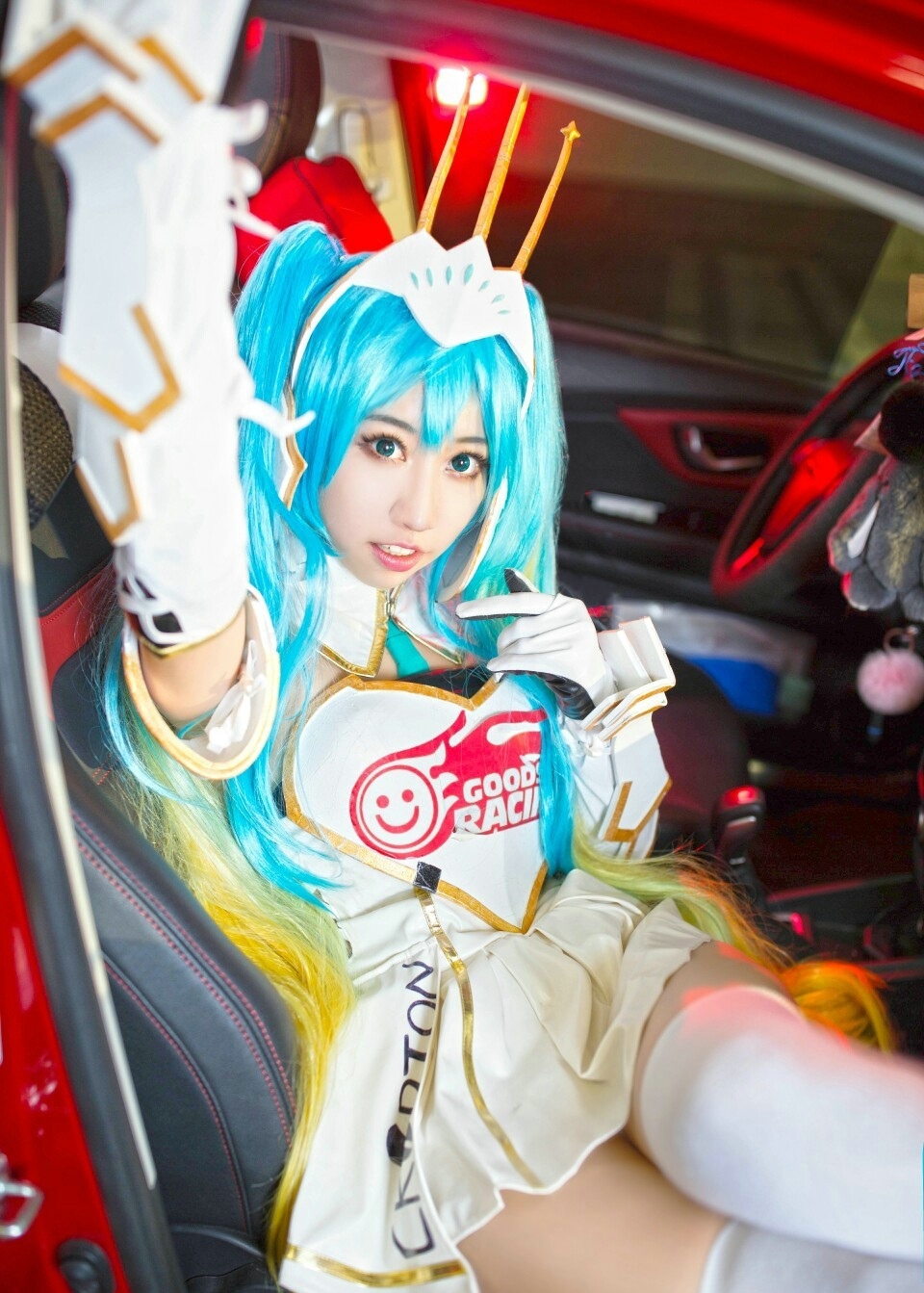 初音未来MIKU赛车娘cosplay写真正片 