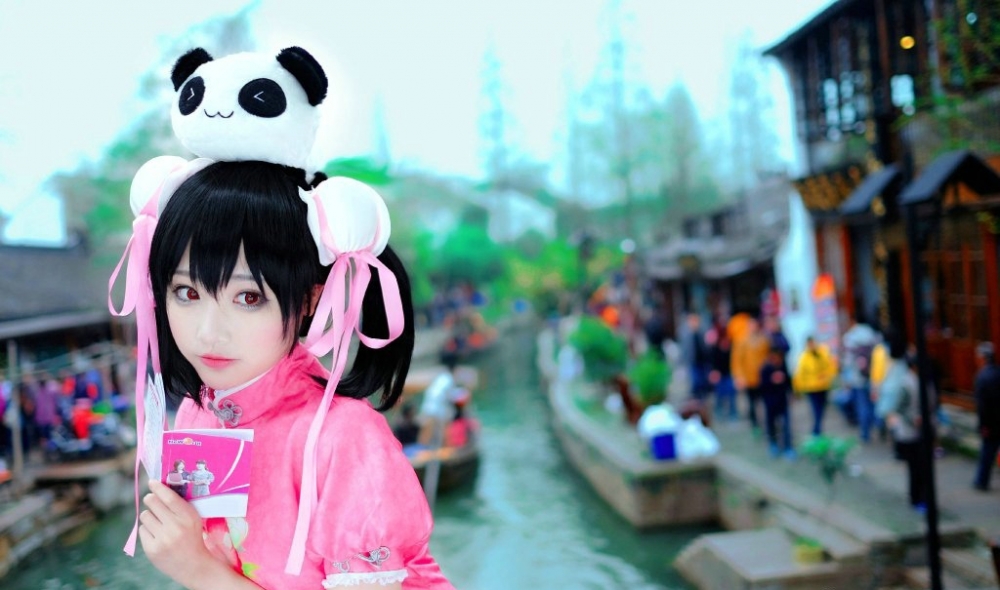 矢泽妮可可爱旗袍熊猫cosplay写真
