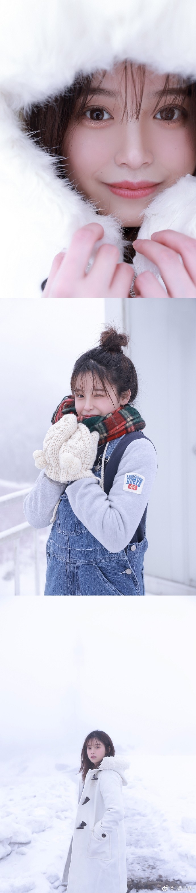 日本少女冬日雪地拍照姿态迷人写真集 