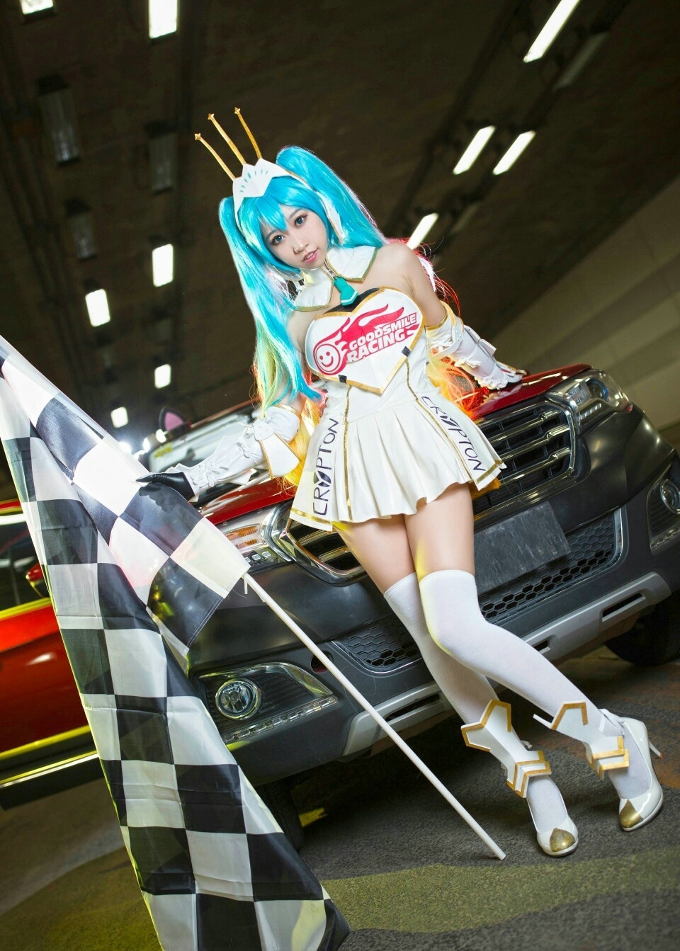 初音未来MIKU赛车娘cosplay写真正片 