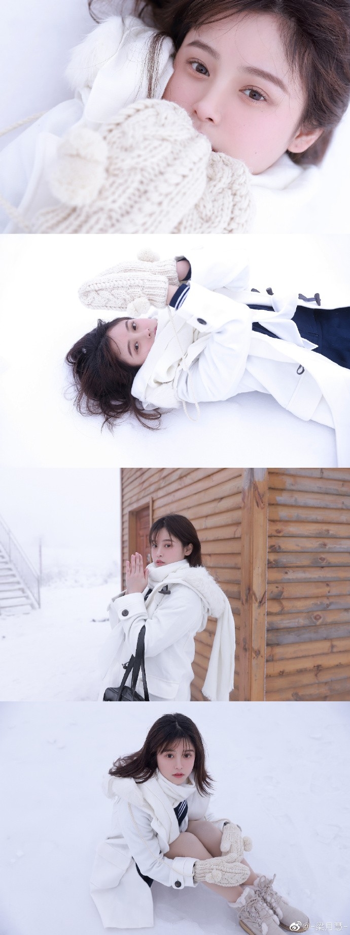日本少女冬日雪地拍照姿态迷人写真集