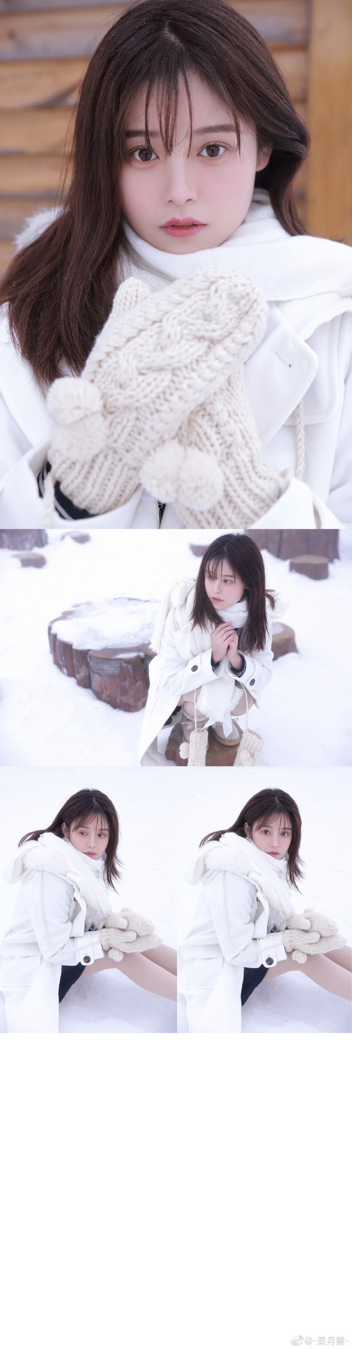 日本少女冬日雪地拍照姿态迷人写真集 