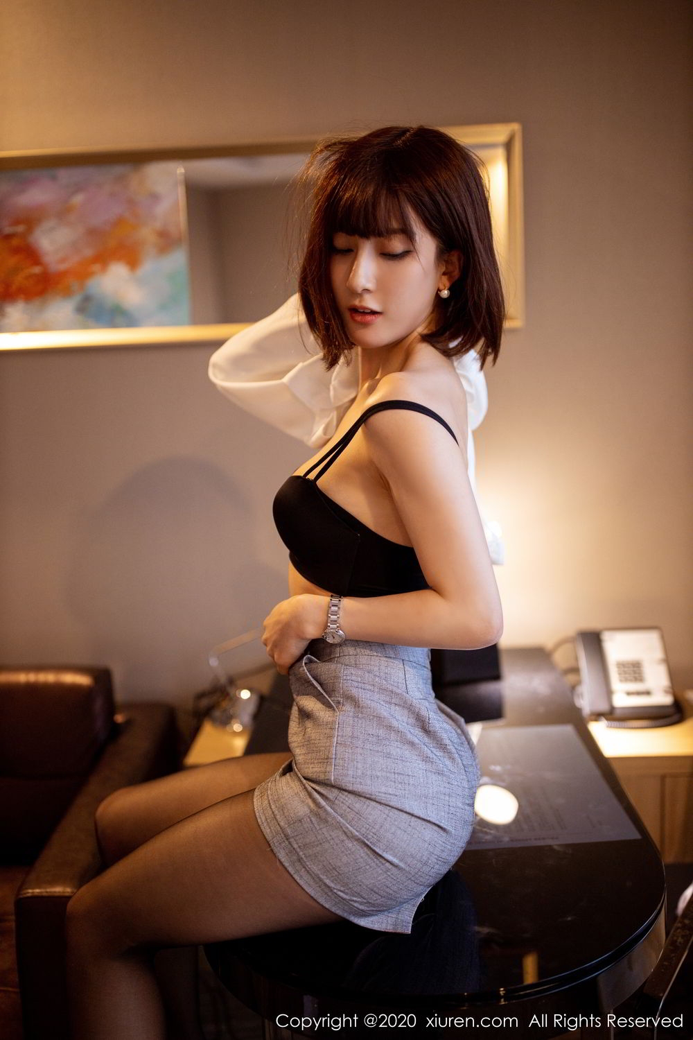 美女林文文yooki黑丝制服撩人写真 