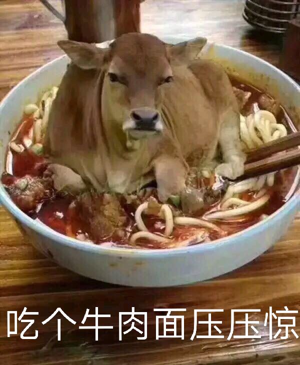 吃个牛肉面压压惊图片碗里有牛头