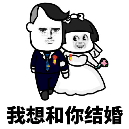 表情包新婚 我想和你结婚