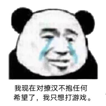 一张表达我现在对撩不抱任希望了，我只想打游戏的图片